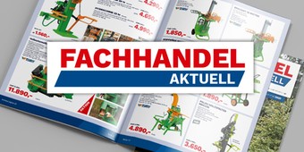 Bild eines offenen Katalogs mit dem Logo von Fachhandel aktuell als overlay